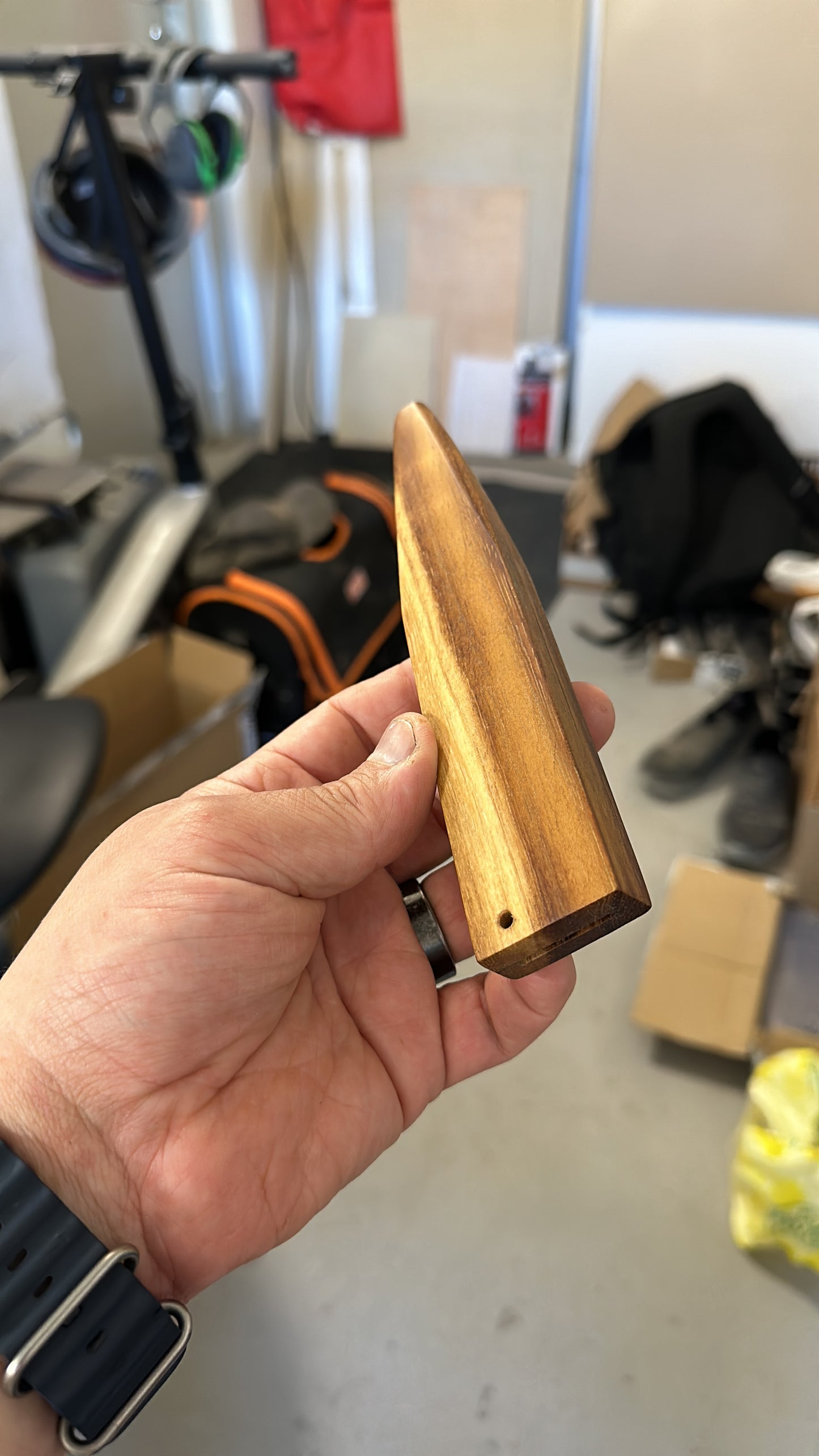 Wooden saya cover for your knife